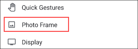 photo frame settings