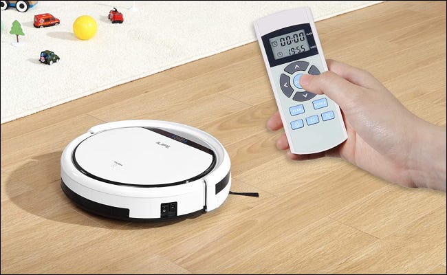 ILIFE vacuum being controlled by remote