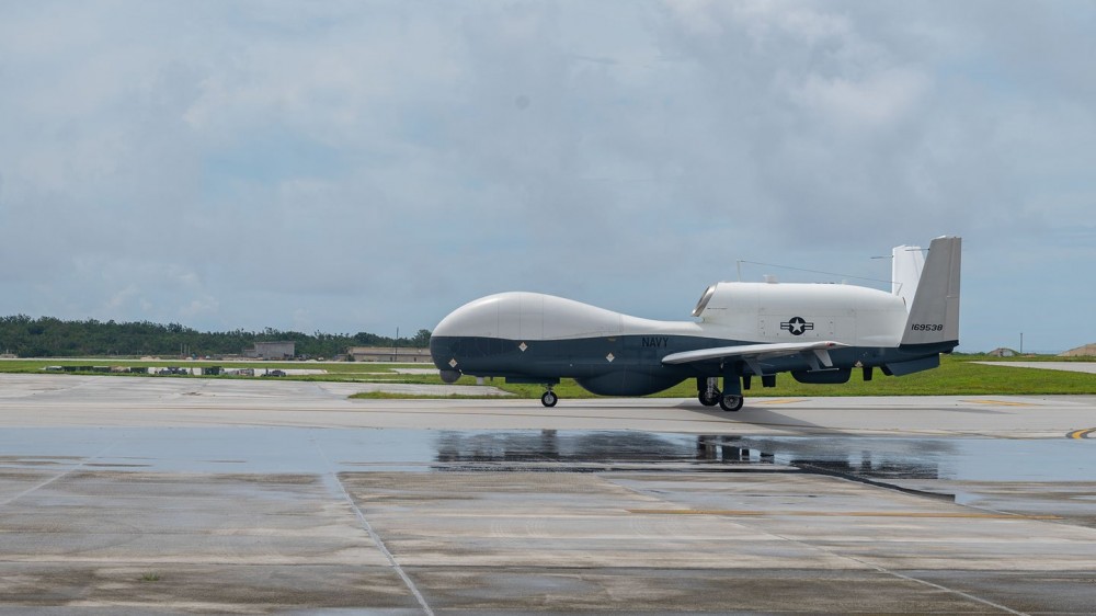 A gigantic Navy drone is ready to surveil the ocean from above