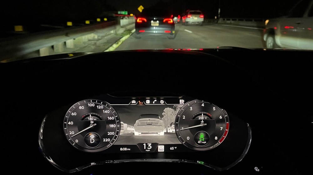 The 2024 Bentley Continental GT’s thermal imaging camera is fascinatingly fun