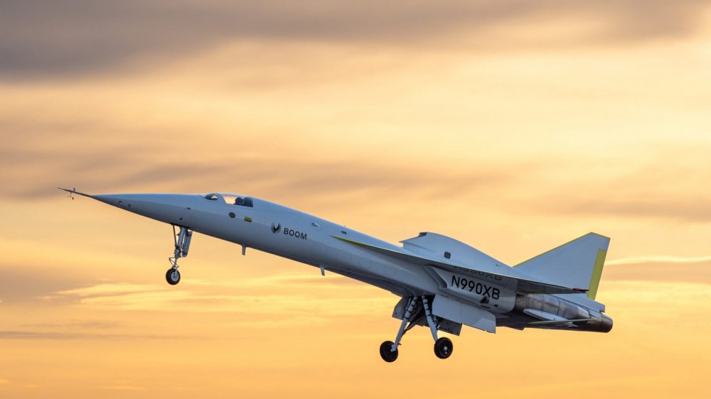 Boom Supersonic’s prototype jet sets off on first flight